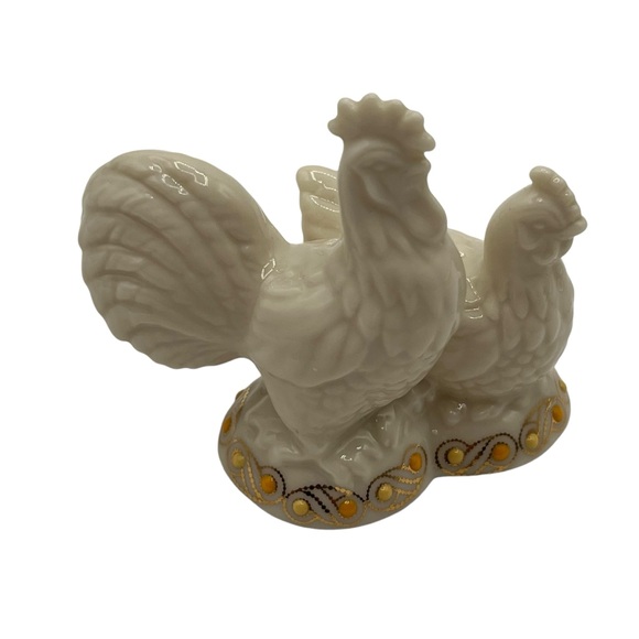 Lenox China Elegant Ceramic Rooster and Hen Figurines - Picture 5 of 6